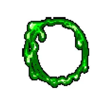 Creative slime frame pixel art vector illustration Stock Illustration