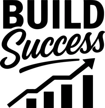 Creative slogan emphasizing growth and achievement with a bar chart illustr.. Stock Illustration