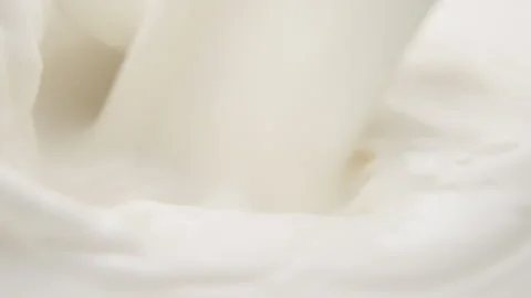 Creative slow motion shot of milk Video stock 247315415
