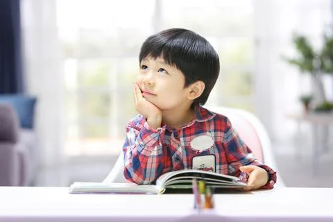 Creative smart student thinking about the future 스톡 사진