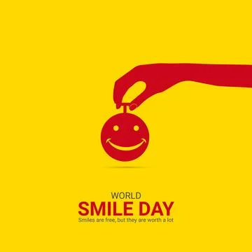 Creative smile day ads design. world smile day, Celebrated in United States.. Stock Illustration