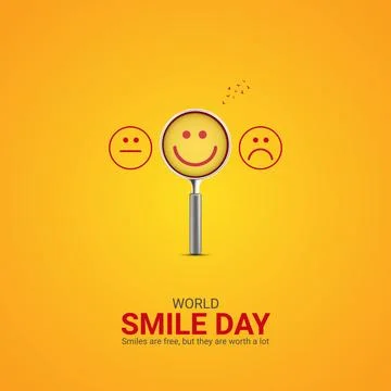Creative smile day ads design. world smile day, Celebrated in United States.. Stock Illustration