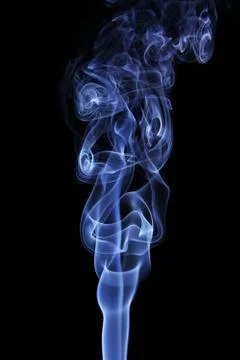 Creative smoke on black Foto stock