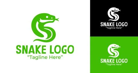 Creative Snake Head Logos for Powerful Brand Identity 스톡 일러스트