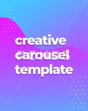 Creative social gradient carousel template PSD Template