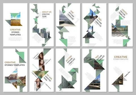 Creative social networks stories design, vertical banner or flyer templates with Stock Illustration