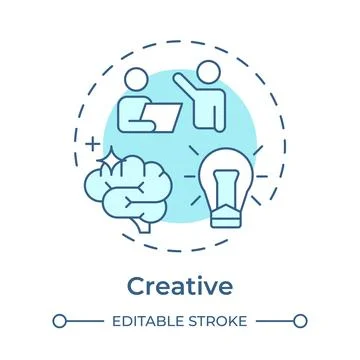 Creative soft blue concept icon Stock Illustration