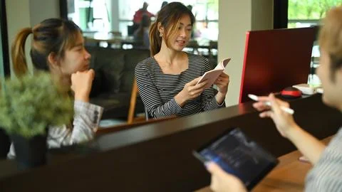 Creative software development team brainstorming, working with coded data in 스톡 사진