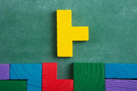 Creative solution for idea - business concept, jigsaw puzzle on the blackboar Foto stock