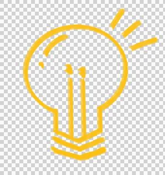 Creative solution light bulb hand draw doodle illustration icon Stock Illustration