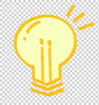 Creative solution light bulb hand draw doodle illustration icon Stock Illustration