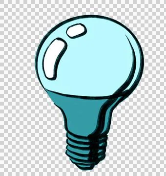 Creative solution light bulb hand draw doodle illustration icon Stock-Illustration