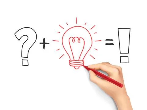 Creative solution symbols drawn by hand Stock Illustration