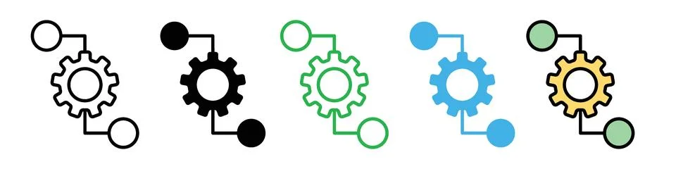 Creative Solution Synthesis in Brain Icon for Business Innovation Stock-Illustration