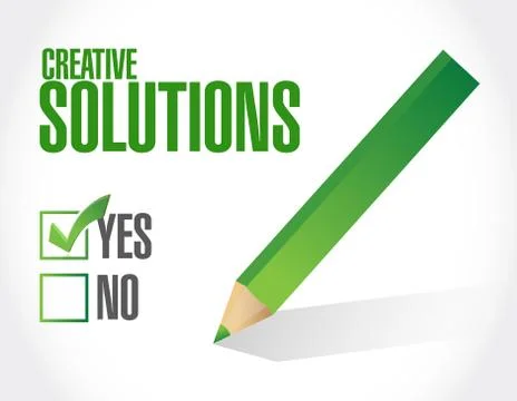 Creative solutions approval sign concept 스톡 일러스트