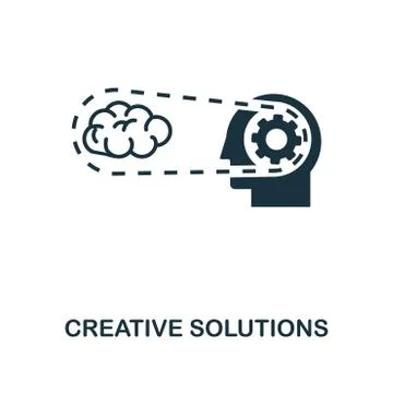 Creative Solutions creative icon. Simple element illustration. Creative Stock Illustration