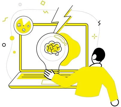 Creative solutions. The creative solutions metaphor paints canvas intelligence Stock Illustration