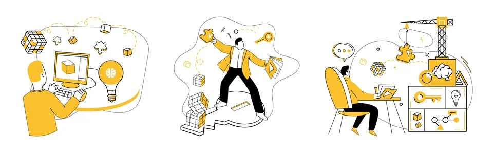 Creative solutions. Creative solutions sprout from fertile soil strategic Stock Illustration