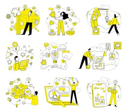 Creative solutions. Uncommon intellect is cornerstone creating intelligent Stock Illustration