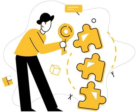 Creative solutions. Uncommon intellect is cornerstone creating and implementing Illustrazione stock