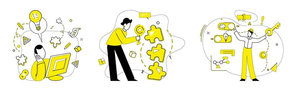 Creative solutions. Uncommon intellect forms bedrock intelligent solutions in 스톡 일러스트