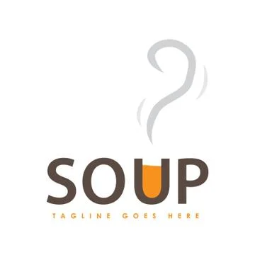 Creative soup logo design Stock Illustration
