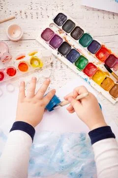 A creative space for drawing and embodying creative ideas. Early learning Stock Photos