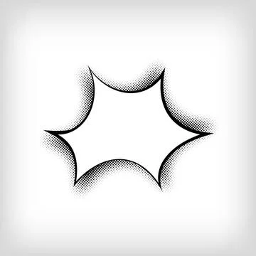 Creative speech bubble pop art dot design. Stock Illustration