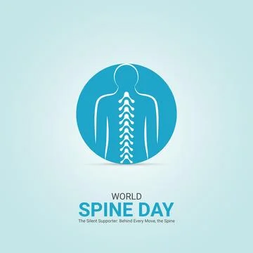 Creative Spine Day ads design. World Spine Day, Celebrated in United States.. Illustrazione stock