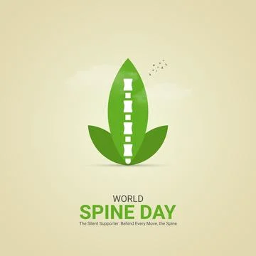 Creative Spine Day ads design. World Spine Day, Celebrated in United States.. Stock Illustration