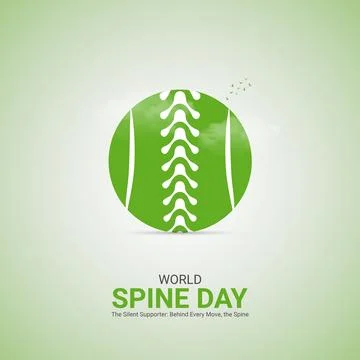 Creative Spine Day ads design. World Spine Day, Celebrated in United States.. Stock Illustration