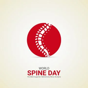 Creative Spine Day ads design. World Spine Day, Celebrated in United States.. Stock Illustration