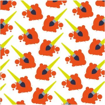Creative splash color paint brush pattern Stock Illustration