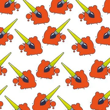 Creative splash color paint brush pattern Stock Illustration
