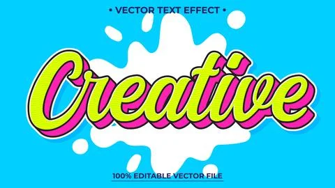 Creative Splash editable vector text effect Stock Illustration