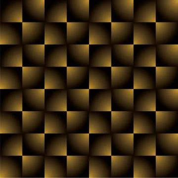 Creative square golden black gradient pattern background design Stock Illustration