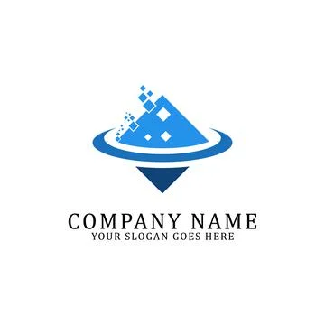 Creative square logo template, abstract logo designs Stock Illustration