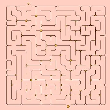 Creative square maze Illustrazione stock
