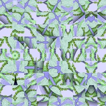 Creative squares pattern in blue, green and white for textile print Stock Illustration