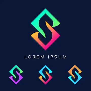 Creative ss letter logo icon design template Stock Illustration