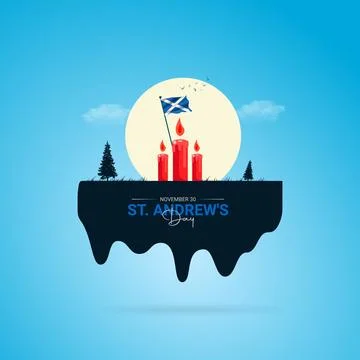 Creative St. Andrew's Day ads design. St. Andrew's Day, Celebrated November.. Stock Illustration