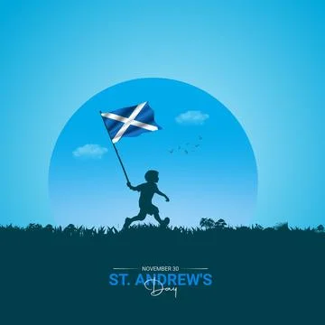Creative St. Andrew's Day ads design. St. Andrew's Day, Celebrated November.. Stock Illustration