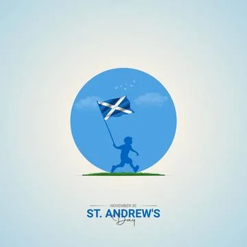 Creative St. Andrew's Day ads design. St. Andrew's Day, Celebrated November.. Stock Illustration