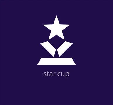 Creative star cup logo. Stock Illustration