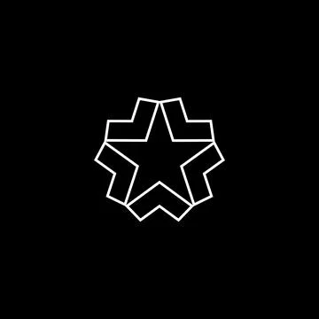 Creative star design consisting of arrows. Vector Illustrazione stock