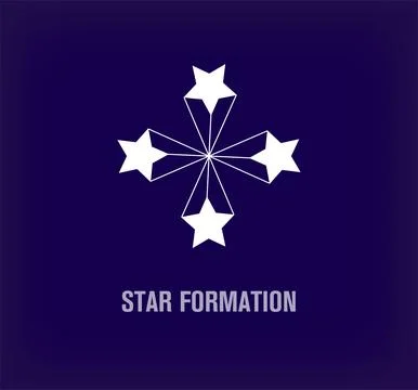 Creative star formation logo. Unique color transitions. Stock Illustration