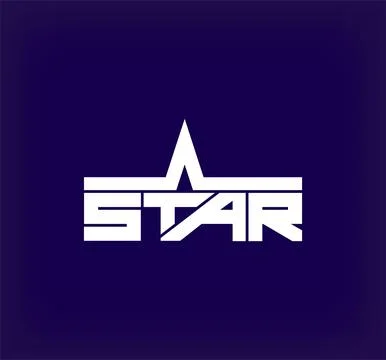 Creative star lettering logo. Stock Illustration