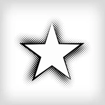 Creative star pop art dot design. Stock Illustration