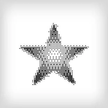 Creative star pop art square dot design. Stock Illustration
