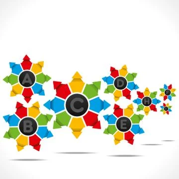 Creative star shape business brochure design vector Stockillustratie